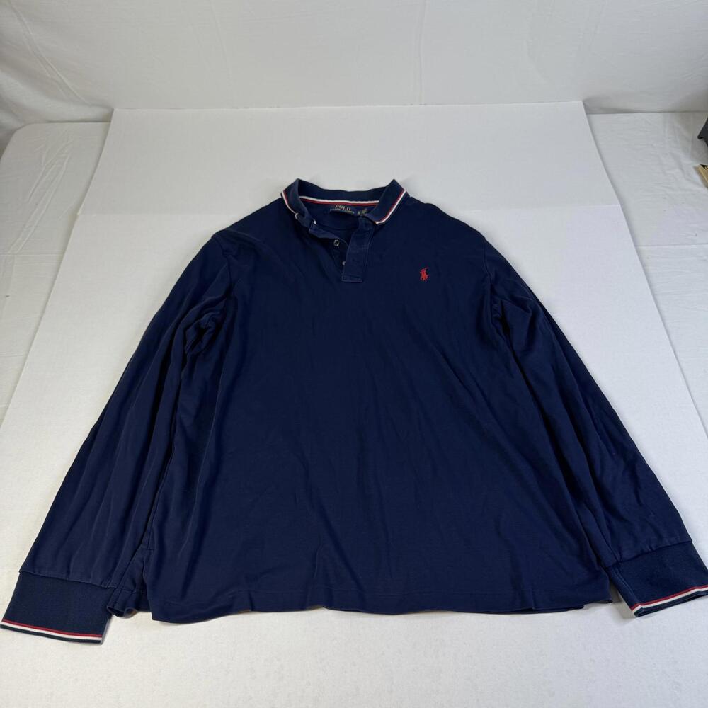 Vintage Men's Navy Polo Ralph Lauren Sweater Blue Tag XL